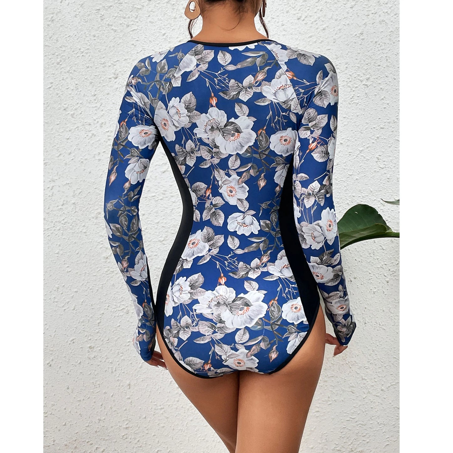 2026 Surfing Sport Swimsuit Long Sleeves Women One Piece Swimsuit  Swimwear Solid Monokini Bathing Suit Tropical Bodysuit Female Beauty World Shop