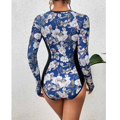 2026 Surfing Sport Swimsuit Long Sleeves Women One Piece Swimsuit  Swimwear Solid Monokini Bathing Suit Tropical Bodysuit Female Beauty World Shop
