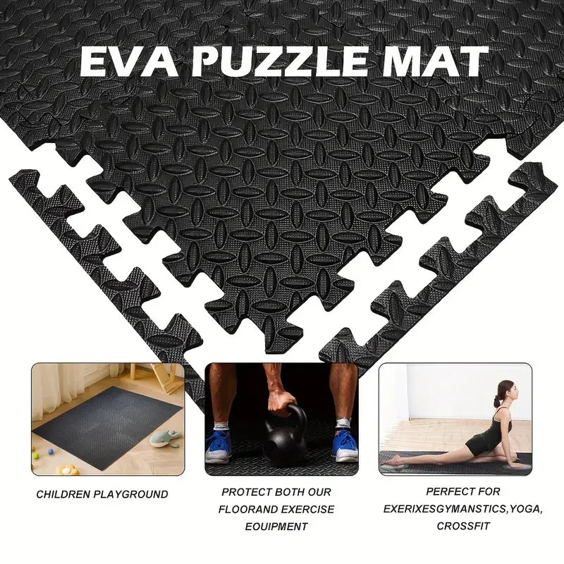 8/16 Pcs Foam Fitness Non Slip Yoga Mat Fitness Floor Tile Protection Pad Fitness Equipment Mat Suitable for Indoor Fitness Beauty World Shop