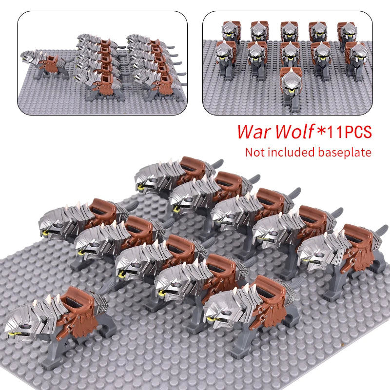Medieval Military Sets Cavalry Figures War Horse Animals Building Blocks Parts Knight Weapons Accessories Toys for kids gifts Beauty World Shop