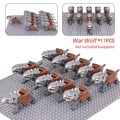 Medieval Military Sets Cavalry Figures War Horse Animals Building Blocks Parts Knight Weapons Accessories Toys for kids gifts Beauty World Shop