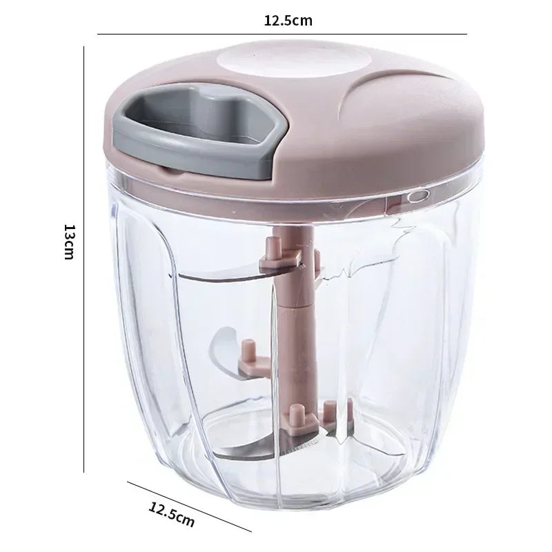 Crusher Vegetable Onion Cutter Kitchen Cooking Accessories 500/900ML Manual Meat Mincer Garlic Chopper Rotate GarlicPress Beauty World Shop