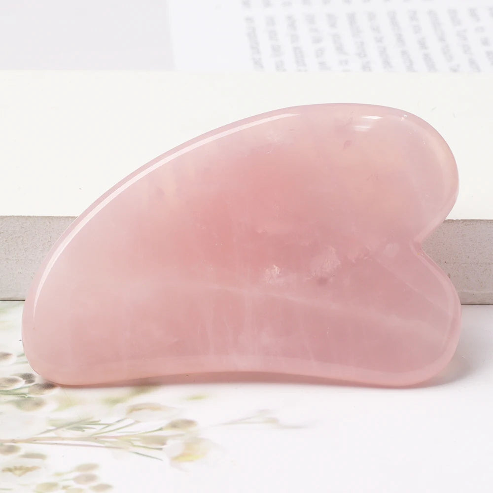 Natural Stone GuaSha Tool Jade Facial Beauty Rose Quartz Scraping Crystal Massager Firm Skin Face Gua Sha SPA Beauty World Shop