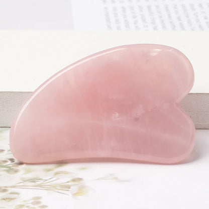 Natural Stone GuaSha Tool Jade Facial Beauty Rose Quartz Scraping Crystal Massager Firm Skin Face Gua Sha SPA Beauty World Shop