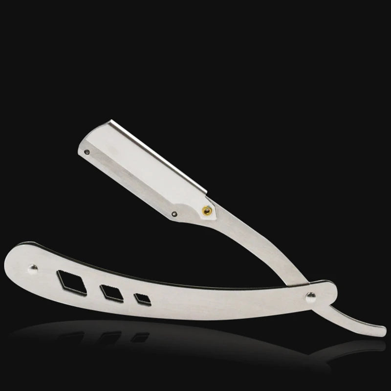 Men Shaving Barber Tools Hair Razor and Blades Antique Black Folding Shaving Knife Unisex Hair Removal (Without Blade) Beauty World Shop