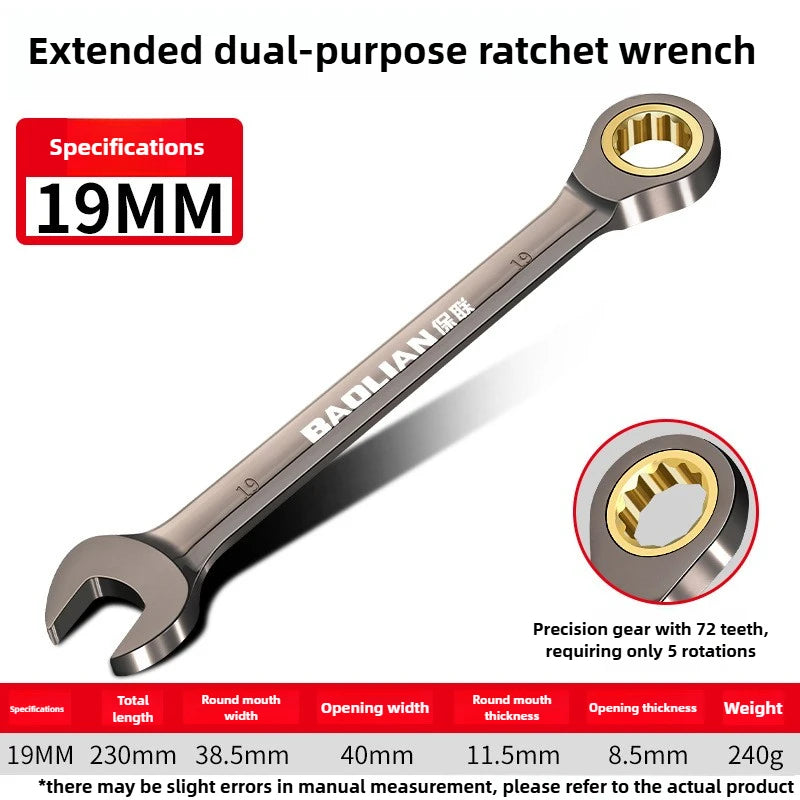 Universal Torx Wrench Adjustable Torque 8-22mm Ratchet Spanner for Bicycle Motorcycle Car Repair Tools Mechanical Tool Beauty World Shop