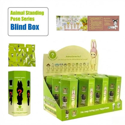 Angel Hippers Animal Blind Box Anime Figures Cute Doll Toy Office and Room Decor Doll Toy Children's Birthday Surprises Bag Gift Beauty World Shop