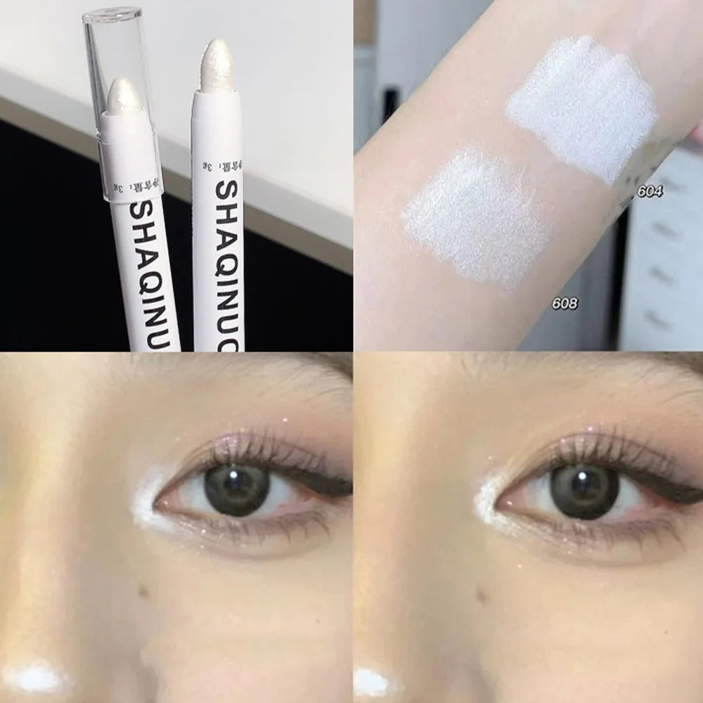 Matte Eyeshadow Stick White Eyeliner Shimmer Silver Highlighter Pen Beauty World Shop