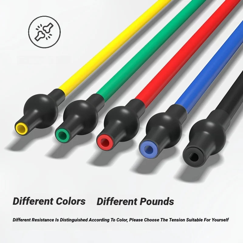 10-30LB Tube Band Pull Rope Resistance Bands With Handles Exercise Workout For Men Women Strength Training Equipment At Home Beauty Fashion