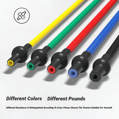 10-30LB Tube Band Pull Rope Resistance Bands With Handles Exercise Workout For Men Women Strength Training Equipment At Home Beauty Fashion