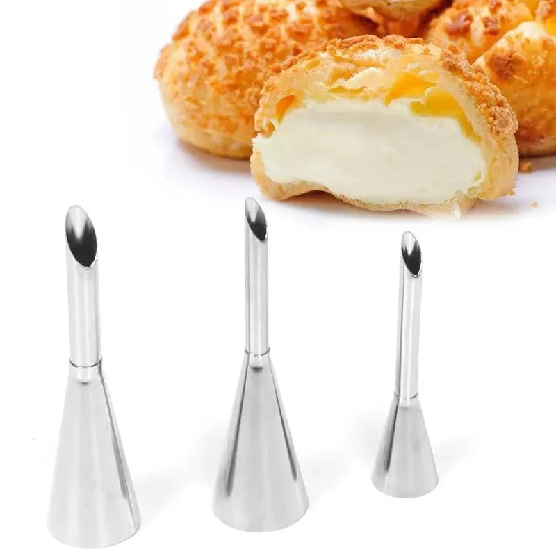 1PC Stainless Steel Puff Mouth Cake Puff Cream Flower Squeezer Western Pastry Cake Baking Tool Framed Mouth Baking Set Nozzle Beauty Trend Shop