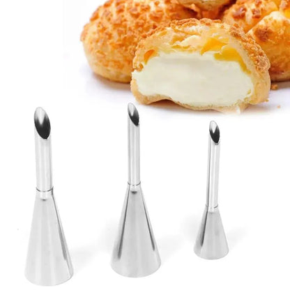 1PC Stainless Steel Puff Mouth Cake Puff Cream Flower Squeezer Western Pastry Cake Baking Tool Framed Mouth Baking Set Nozzle Beauty Trend Shop