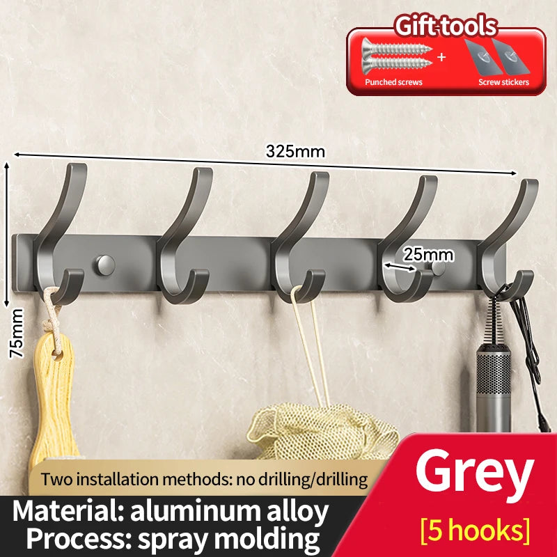 no drill Door Behind Hook Storage Wall Hanging Clothes Hanger Coat Hook Punch-free Bathroom Hanger Bedroom Organizer Storage Kit Beauty World Shop