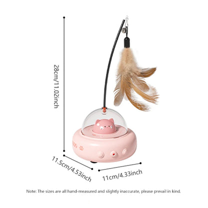 Smart Teaser Cat Toy Electric UFO Cat Teaser Stick With Bell Training Pet Toys Replaceable Feather Interactive Cat Supplies Beauty World Shop