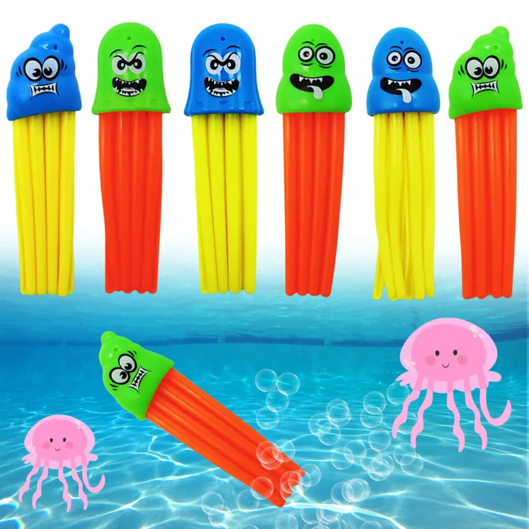 6 Pieces Jellyfish Dive Toys With Cute Expression Bath Toys  Pool Toys Swimming Pool Games for Toddlers Boys Girls Teens Adults Beauty World Shop
