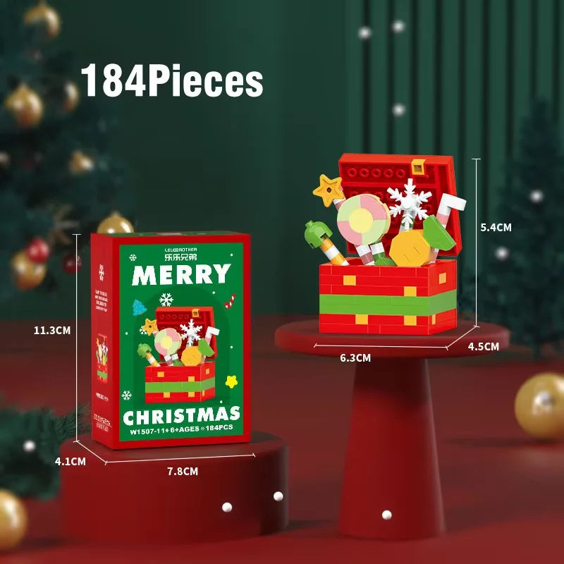 Christmas Building Block Santa Claus Snowman Elk Tree Micro Brick Puzzle Assembly Model Home Decoration Xmas Party Gift Kid Toy Beauty World Shop