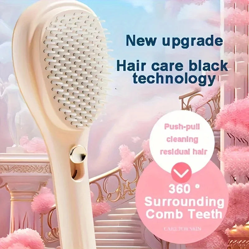 1pcs Magic Retractable Hair Comb-Anti-Static Scalp Massaging & Detangling Brush for All Hair Types Holiday Gift Box Beauty Tool Beauty World Shop