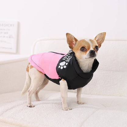 Warm Pet Clothing Winter Reflective Dog Costume Soft Windproof Zipper Jacket Coat With D-ring For Small Dog Chihuahua Labrador