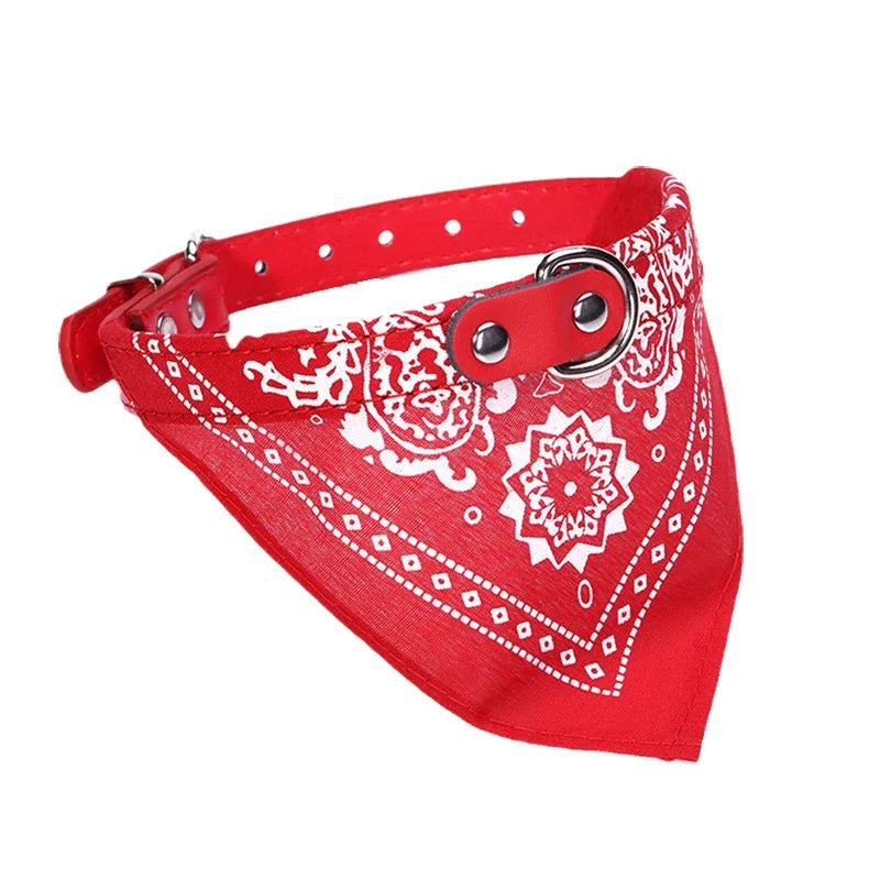 PU Cat Dog Collar with Scarf for Small Medium Dogs Chihuahua Corgi Puppy Adjustable Collars Pet Supplies accesorios para perros Beauty World Shop