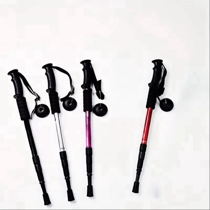 Trekking Poles Shock Absorption Foldable Ultralight Hiking Pole Suitable For Outdoor Camping Mountaineering Backpacking And Trip Beauty World Shop