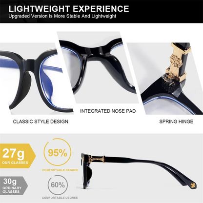 Classic 1Pcs Square Anti Blue Light Glasses For Men And Women Black & Transparent Frame Unisex Computer Wearing Women Glasses Beauty World Shop