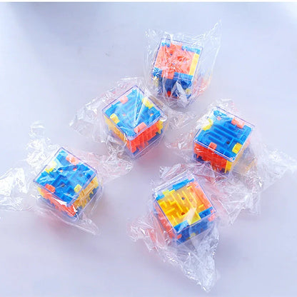 mini 3D Maze Magic Cube Six-sided Transparent Puzzle Speed Cube Rolling Ball Cubes Maze Toys For Children Stress Reliever Toys Beauty Fashion