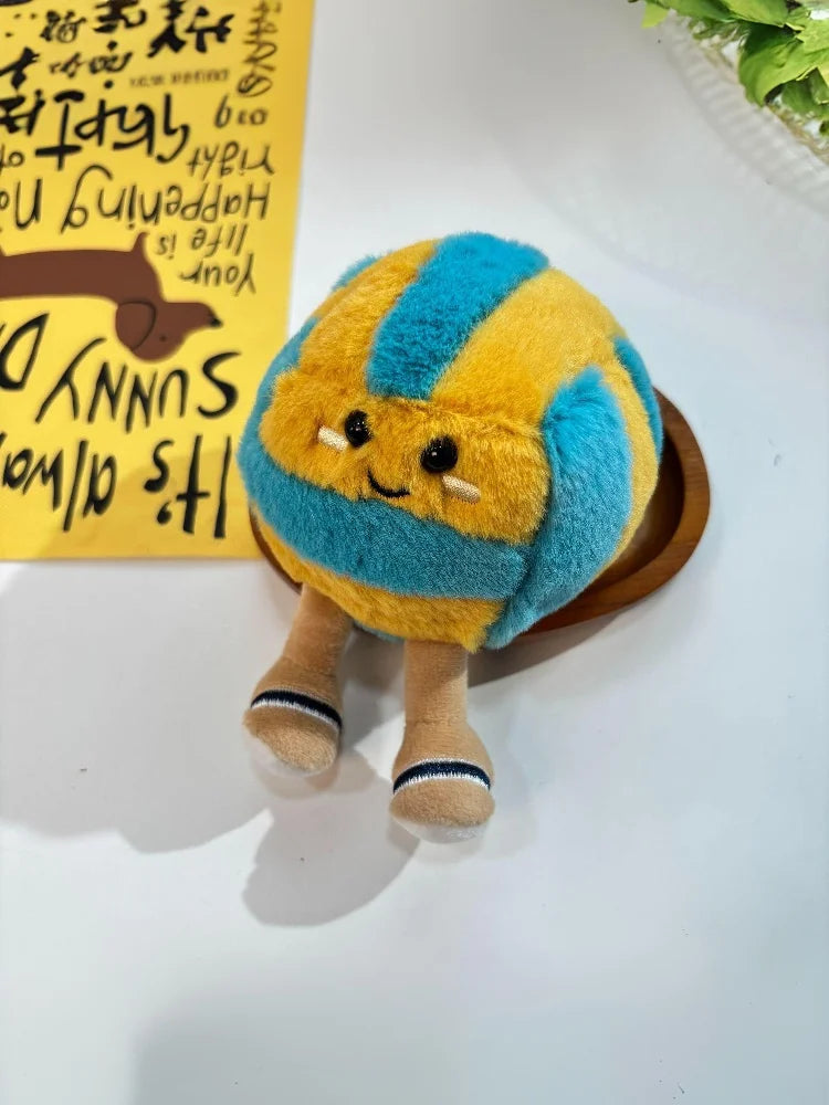 Soft Plush Cartoon Volleyball Toy, Fun Sports-Themed Keychain and Bag Decor Beauty World Shop