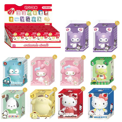 JANDOOM Sanrio Kuromi Hello Kitty Pochacco Cinnamoroll Melody Anime Figure Rice Grain Doll Peripheral Model Blind Box Toys Gifts Beauty World Shop