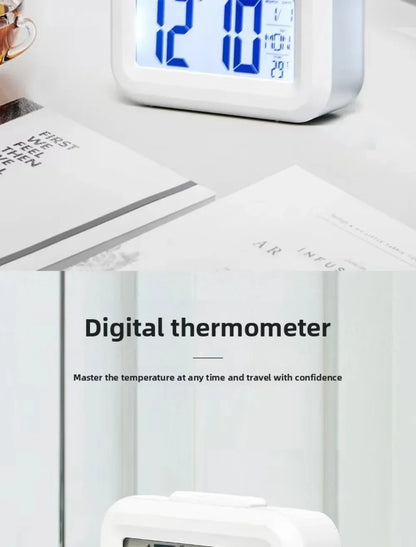 Digital Led Clock Household Bedside Battery Powered Multi-function Alarm Clock Desk Things for the Room Table Clocks Home Decor Beauty World Shop