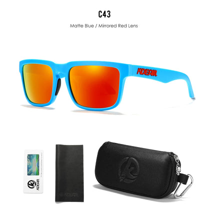 KDEAM Men's Polarized Sunglasses Square Casual Outdoors Sun Glasses Women Unisex Sunglass For Couple With Zipper Case Beauty World Shop