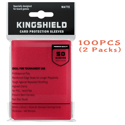 100PCS Matte Colorful Standard Size Card Sleeves TCG Trading Cards Protector Tarot Shield Board Games Cover PKM 66x91mm Beauty World Shop