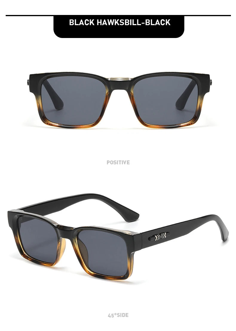 Light Luxury Square Sunglasses Minimalist Design Elegant Unisex Uv400 Protection Sun Glasses 9017 Beauty World Shop
