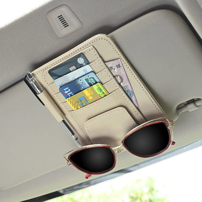Car Visor Organizer Multi-Pocket Pouch Bag Card Glasses Storage Holder Scratch-resistant Auto Visor Holder For Car Interior Car Beauty World Shop
