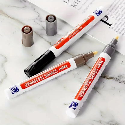 1Pcs Waterproof Ceramic Tile Grout Marker Pen, White Tile Repair Pen with Anti-Mold Filler, Bathroom Floor Tile Gap Cleaning Pen Beauty World Shop