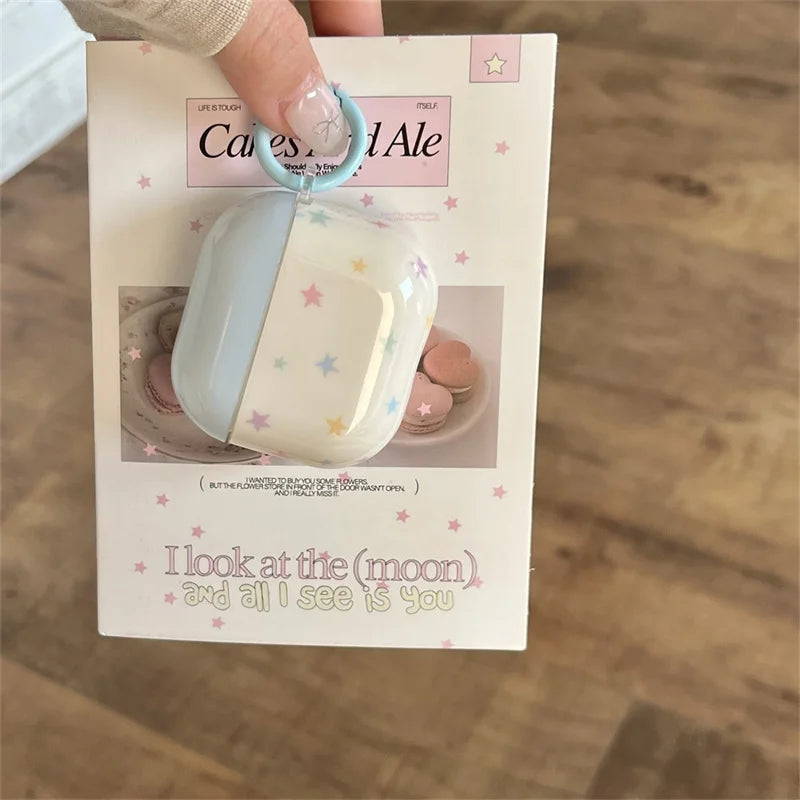 Colorful Stars For iPhone Headphone Case Airpods4 Wireless Bluetooth Headphone Case Airpodpro2 iPod Headphone Case Airpods3 Case