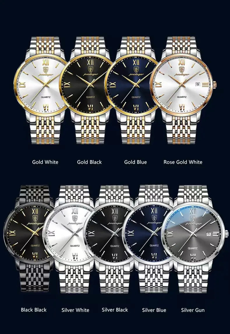 POEDAGAR Luxury Sports Men's Wristwatch Stainless Steel Waterproof Date Man Watch High Quality Casual Fashion Quartz Men Watches Beauty World Shop