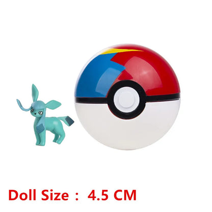Pokemon Pokeball With Cartoons Movie Anime Figure Pikachu Charmander Eevee Squirtle Vulpix Quality Pet Action Model Toys Gifts Beauty World Shop