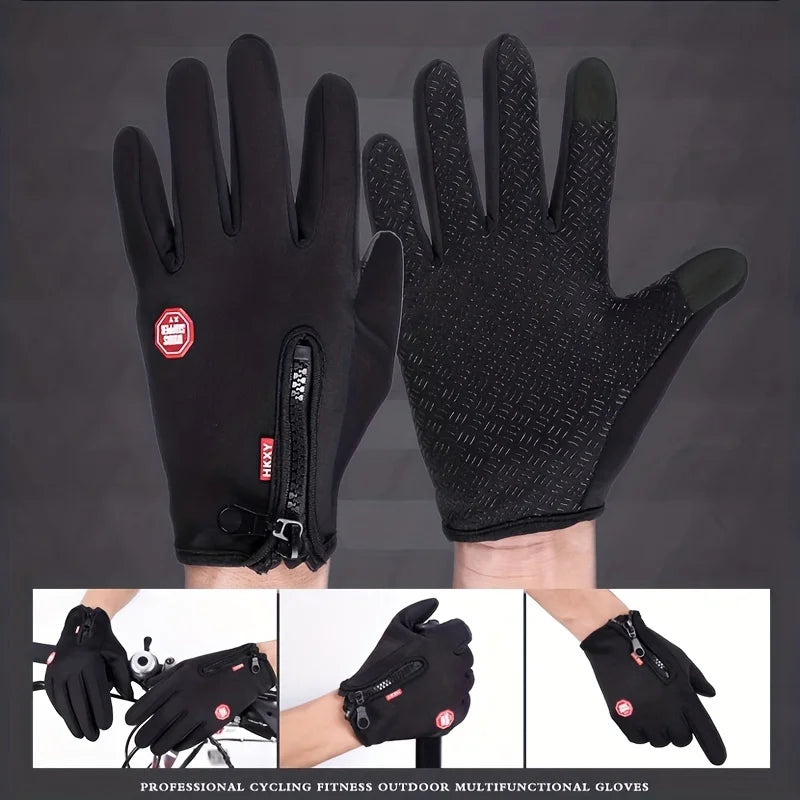 Winter Gloves For Men Women Touchscreen Warm Outdoor Cycling Driving Motorcycle Cold Gloves Windproof Non Slip Gloves Beauty World Shop