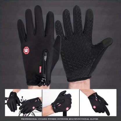 Winter Gloves For Men Women Touchscreen Warm Outdoor Cycling Driving Motorcycle Cold Gloves Windproof Non Slip Gloves Beauty World Shop
