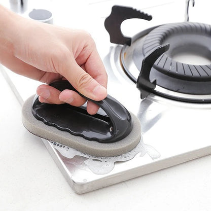Magic Emery Sponge Brush Wipe Eraser Cleaner Kitchen Bath Rust Strong Decontamination Cleaning Tools With Handle Household Tools Beauty World Shop