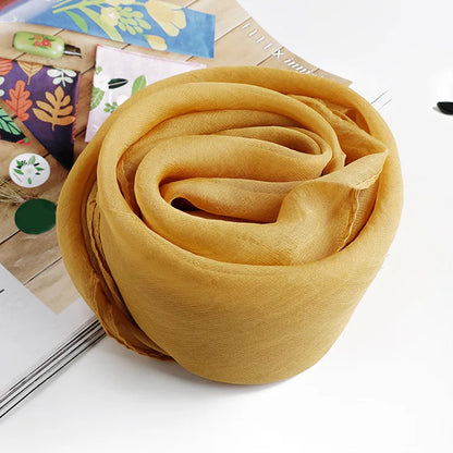 New 70X70cm Simulation Silk Scarves Women's Versatile Small Square Solid Chiffon Scarf Gauze Scarf Party Gift Beauty World Shop