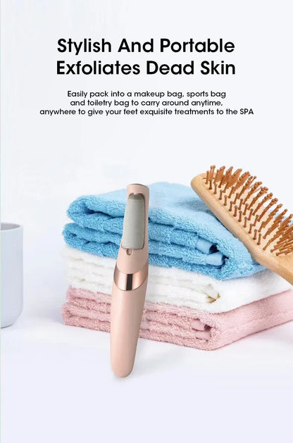 NEW USB Electric Dead Skin Pedicure Automatic Foot Grinder Rechargeable Roller Feet Pedicure Tool with 2 Removable Roller Heads Beauty World Shop