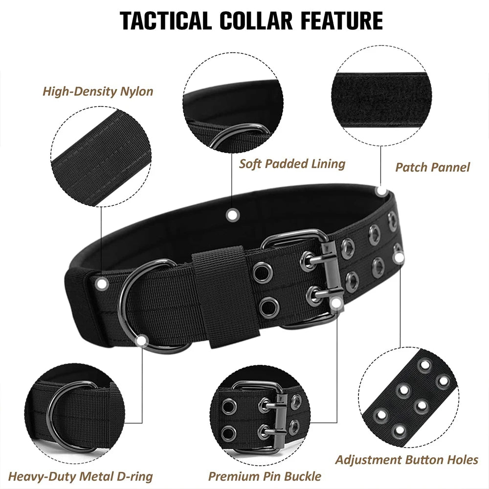 Tactical Dog Collar 1pc Durable Nylon Military Collars Outdoor For Medium Large Dogs Training Walking Working Pet Products Beauty World Shop