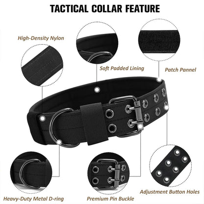 Tactical Dog Collar 1pc Durable Nylon Military Collars Outdoor For Medium Large Dogs Training Walking Working Pet Products Beauty World Shop