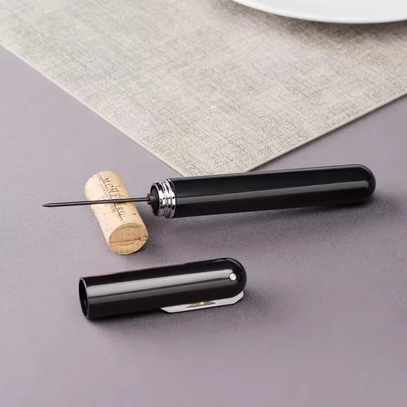 Portable Handheld 2-in-1 Air Pressure Wine Opener with Air Pump And Cork Remover Foil Cutter Compact Desktop Cicerone for Party Beauty World Shop
