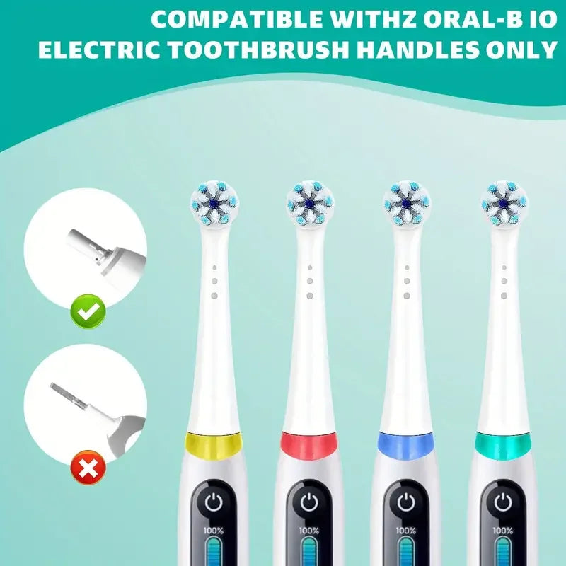 4/8pcs Replacement Brush Heads Compatible with Oral-B iO 3/4/5/6/7/8/9/10 Series Electric Toothbrush Beauty World Shop