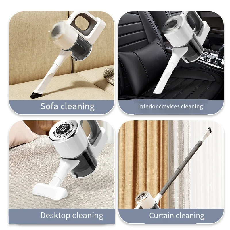 Cordless Wireless Vacuum Cleaner Handheld USB Chargeable Multifunction Suction Mopping All-in-One Home Cleaning Machine Beauty World Shop