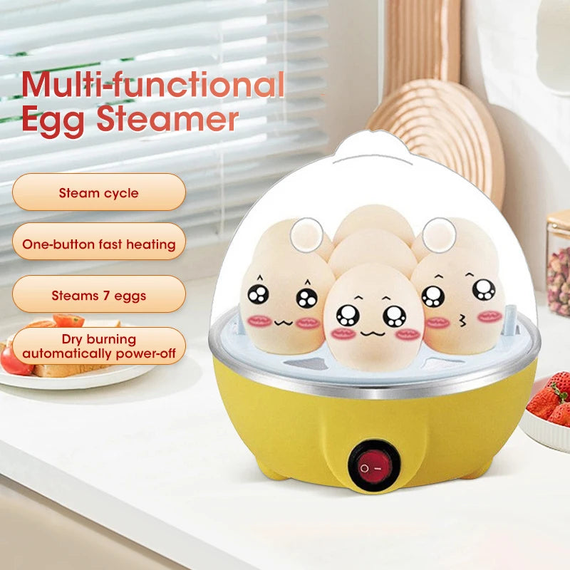 Egg Cooker Automatic Power Off Home 7 Eggs Multi-Functional Steamed Egg Custard Boiled Egg Machine Breakfast Artifact Beauty World Shop