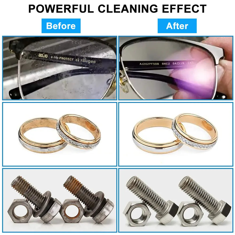 Ultrasonic Cleaner 40KHZ High Frequency Vibration Ultrasonic Washing Bath for Jewelry Watches Denture Glasses Ultrasonic Cleaner Beauty World Shop