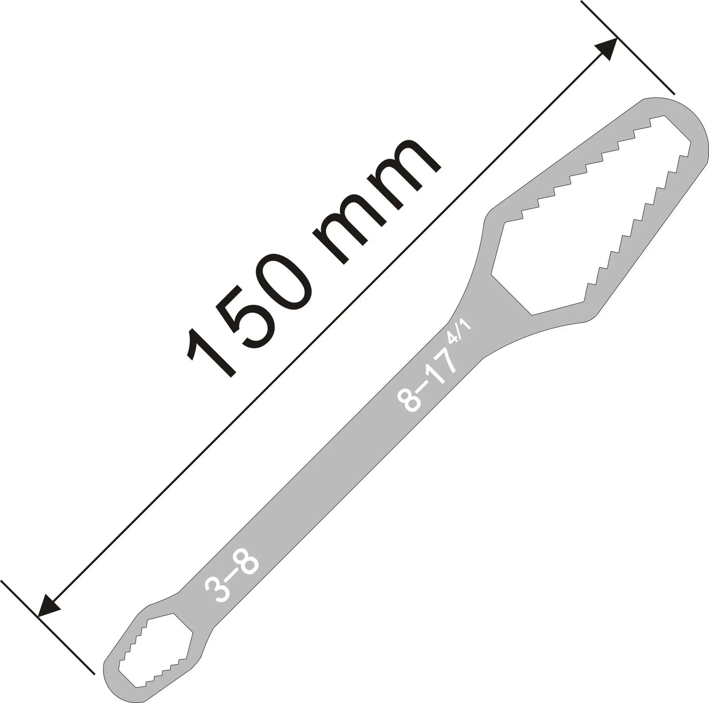 3-24mm Universal Torx Wrench Self-tightening Adjustable Glasses Wrench Board Double-head Torx Spanner Hand Tools for Factory Beauty Fashion